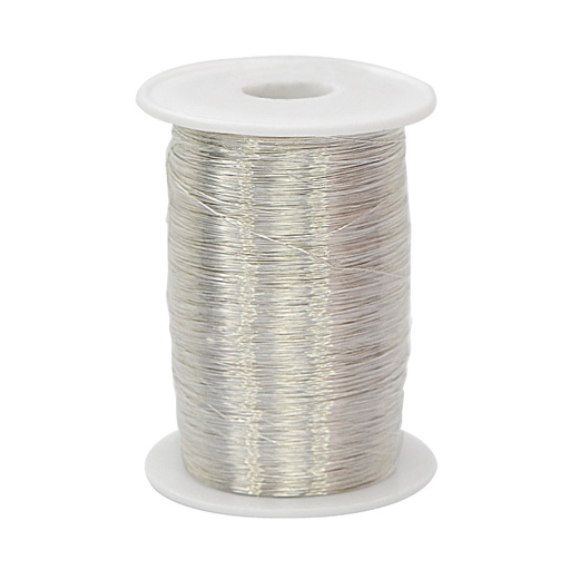 [11699] Alambre para bisuteria stone plateado N.30 0.25mm x Kg