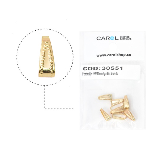 [30551] Portadije 193/11mm/rodio x 8unds