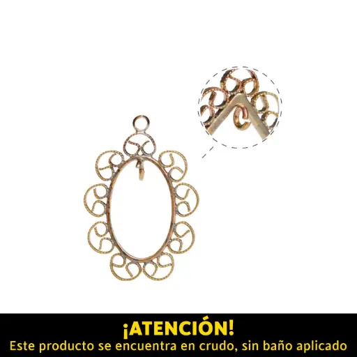 [31997] Filigrana marco oval 16x22mm/R x 10unds