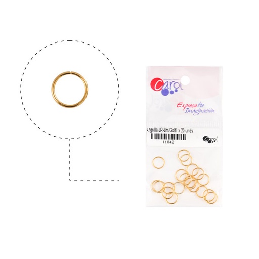[11842] Argolla JR-0.7x8mm/rodio x 20 unds