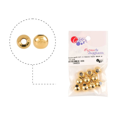[14433] Bola rodio ST-1/10mm hole 4mm x 10unds