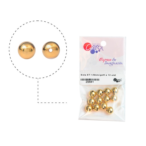 [25481] Bola rodio ST-1/8mm/1.5mm x 12unds