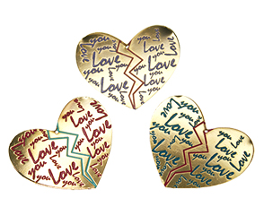 [22910] Dije corazon rayo grande ref98 40x46mm/rodio x und