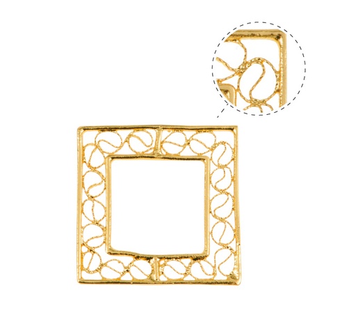 [18178] Filigrana cuadrado 21mm/rodio x und