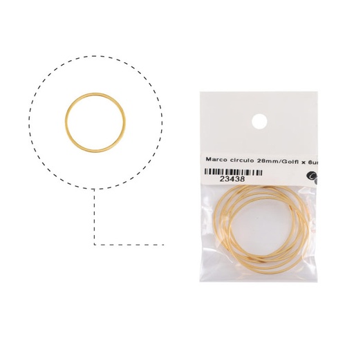 [23438] Marco circulo 28mm/Golfi x 6unds