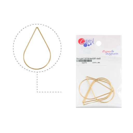 [32273] Marco gota C 29.5x54x1mm/Golfi x 4unds