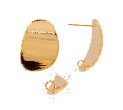 [14731] Aretes oval PJ006 17x25mm/ rodio x par
