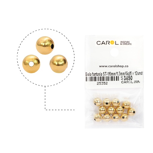 [25352] Bola rodio ST-1/6mm/1.5mm x 12unds