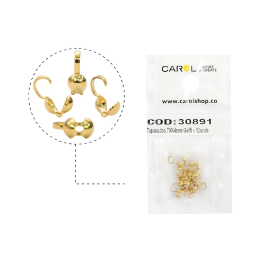 [30891] Tapanudos 700/4mm/rodio x 12unds