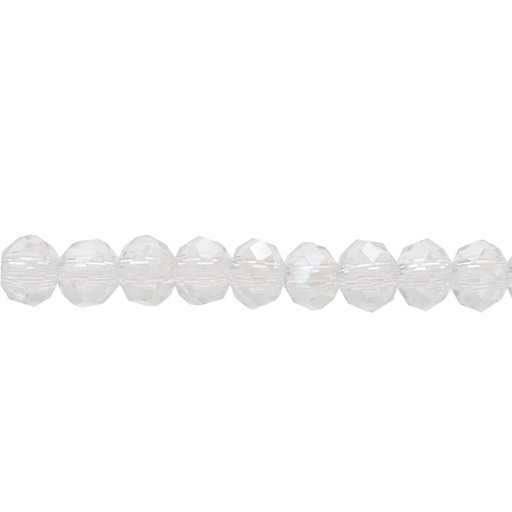 [25793] Murano rondela facetada 3mm crystal 02 AB x aprox 145und