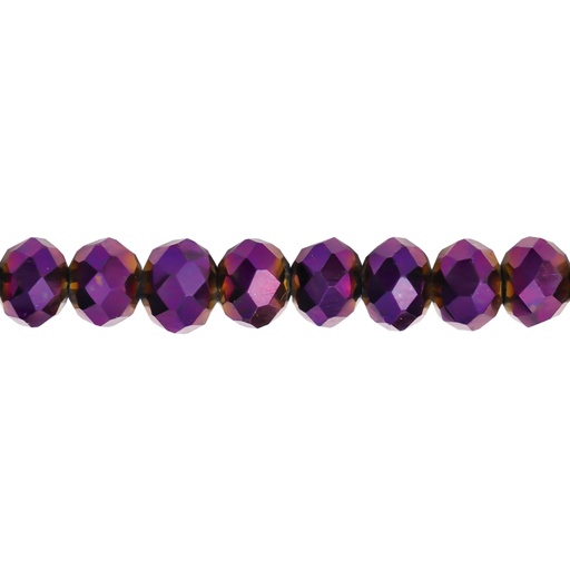[23683] Murano rondela facetada 4mm vitrail light 135 x 140unds