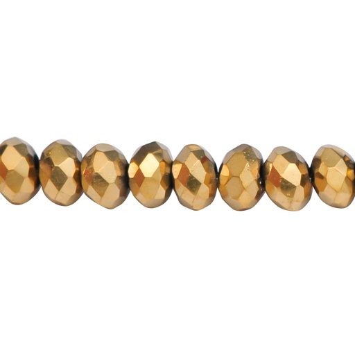 [25004] Murano rondela facetada 2mm dorada 130 x 165unds