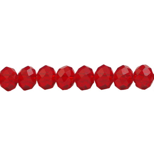 [14966] Murano rondela facetada 2mm light siam 28 x 140unds