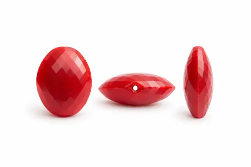 [22634] Acrilico 3632 oval 16x20mm rojo 048 x lb