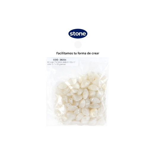 [26234] Acrilico oval 17x14mm AAB-51153-17 color C-1 x 50 gramos