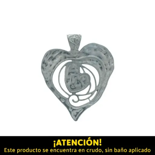 [10186] Pendiente corazon 73x62mm A-35383/R x und