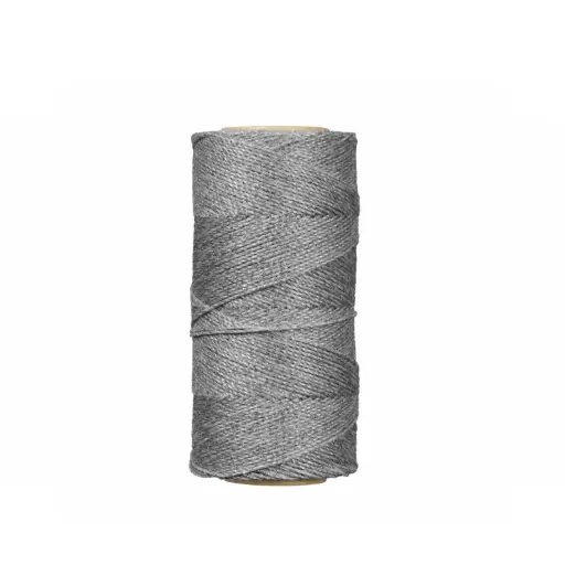 [20238] Cordon encerado linhasita 1mm plateado x 168m