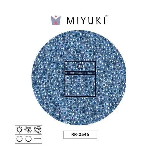 [12643] Mostacilla Miyuki rocalla 11/0 RR0545 oscuro cielo azul Ceylon perlado x 25g