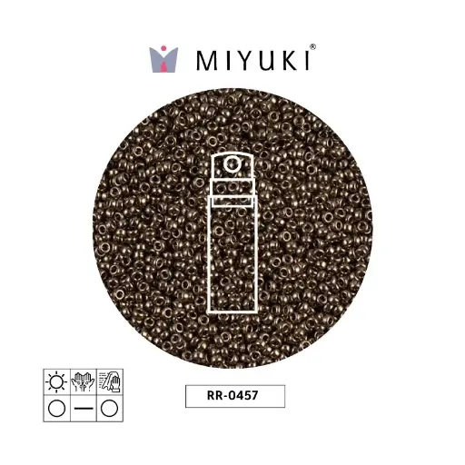 [25531] Mostacilla Miyuki rocalla 15/0 RR0457 metalizado oscuro bronce x 10g
