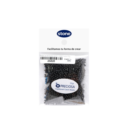 [25020] Mostaciliia checa preciosa 8/0 3mm 23980 negro x 50g