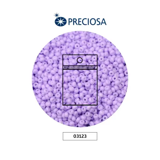 [17095] Mostacilla checa preciosa 2mm 03123 OP lila x 50g