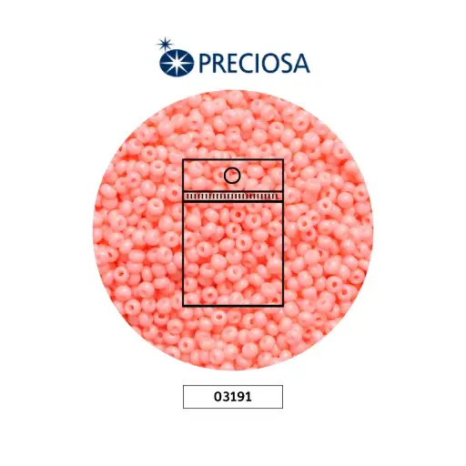 [22728] Mostacilla checa preciosa 2mm 03191 OP rosado intenso x 50g