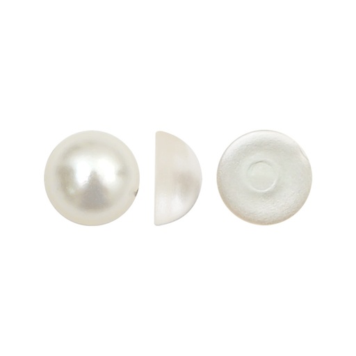 [32109] Media perla sintetica base plana 1H 3mm cream A-03 x und
