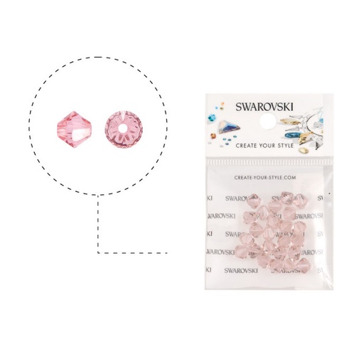 [24936] 5328 swarovski rombo vintage rose 6mm x 24unds