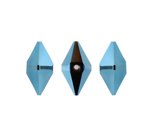 [19652] 5747 swarovski double spike metallic blue 2X 12x6mm double spike x und