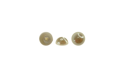 [13785] Media perla sintetica base plana 1H 4mm cream A-03 x und