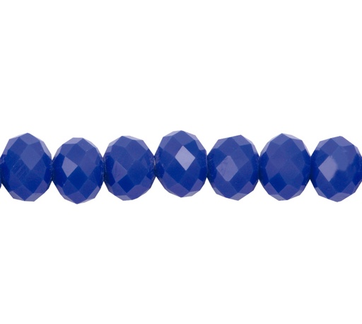 [15317] Murano rondela facetada 6mm azul solido 91 x aprox 95unds