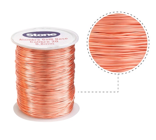 [15784] Alambre para bisuteria rosado stone N.20 0.81mm x Kg (240m aprox)