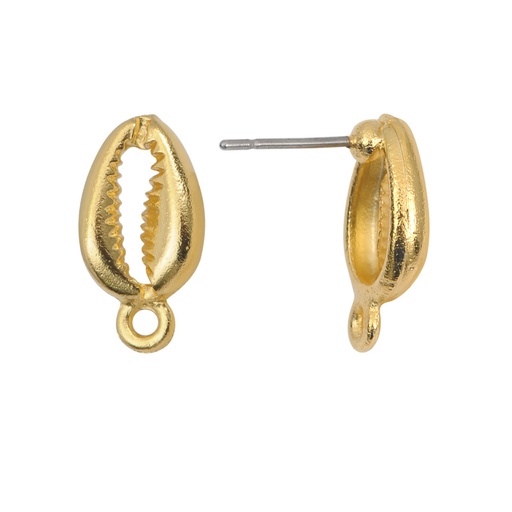 [27364] Topo caracol 15x8mm/rodio x par