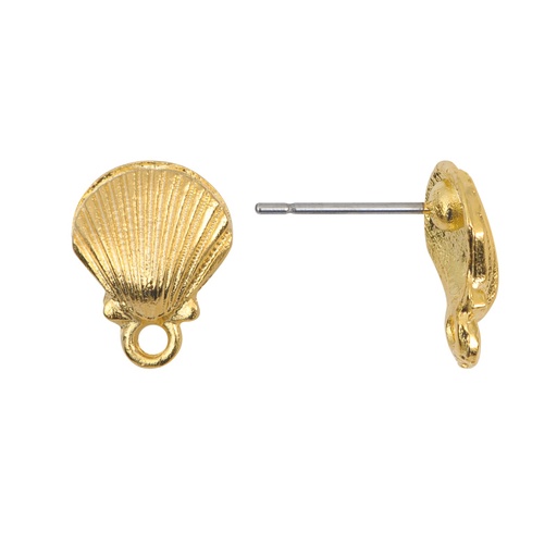 [27363] Topo concha 12x10mm/rodio x par