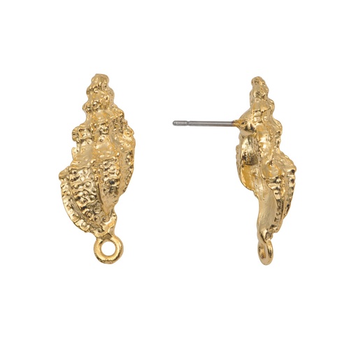 [27373] Topo caracol 23x10mm/rodio x par