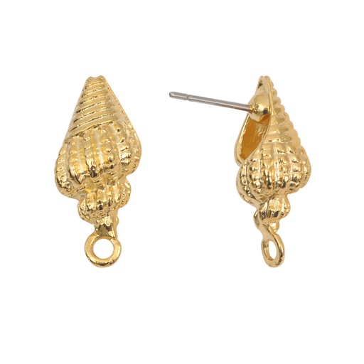 [27372] Topo caracol 20x8mm/rodio x par