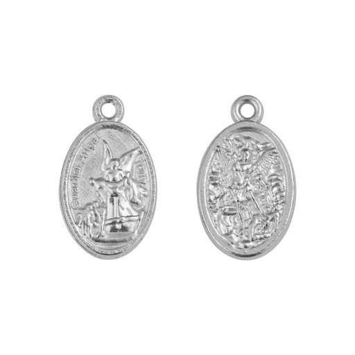 [18347] Medalla arcangel miguel y angela de la guarda 086 16x12mm/NQ x 10unds