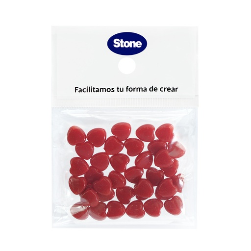 [19118] Acrilico 2468 corazon 10mm red coral x 10g