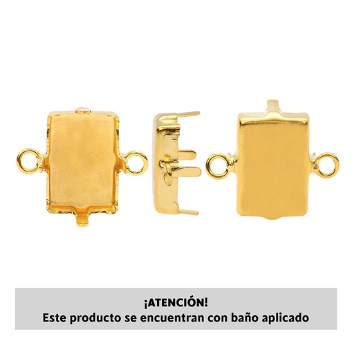 [19791] 4527CH setting doble argolla 10x14mm/rodio x und