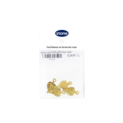 [27218] Herraje corazon A18769/rodio 19x10mm x 4unds