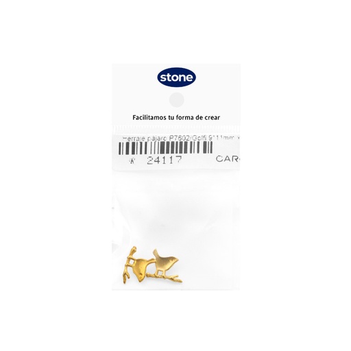 [24117] Herraje pajaro P7602/rodio 9*11mm x 2 unds