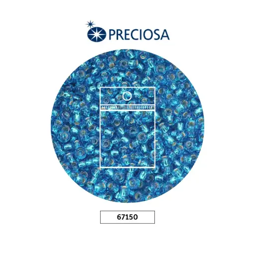 [23018] Mostacilla checa preciosa 2mm 67150 LP azul x 50g