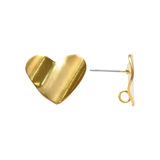 [31291] Arete corazon prensado con argolla 18mm/rodio x par