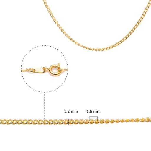 [32346] Cadena rodio 130S/1.25x1.6mm/42cm x und