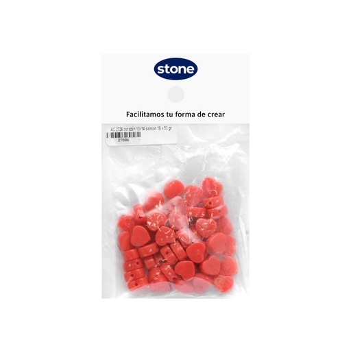 [27806] Acrilico 2728 corazon 13x14mm salmon 18 x 50 g