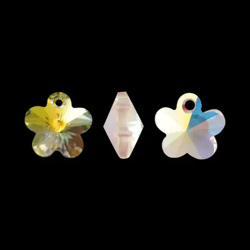 [07277] 6744 swarovski flor  crystal AB 14mm x und