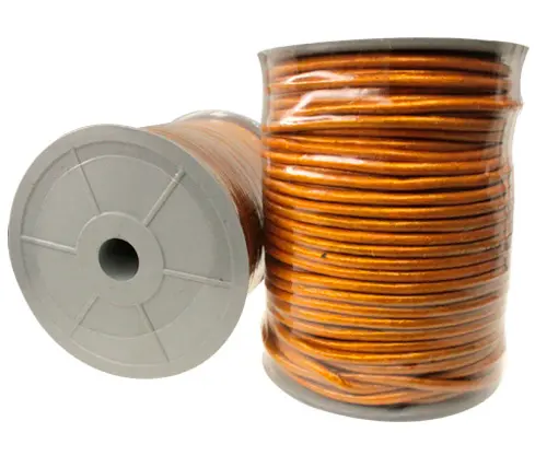 [09868] Cordon cuero 4mm Dorado BLC-242 x rollo 50m