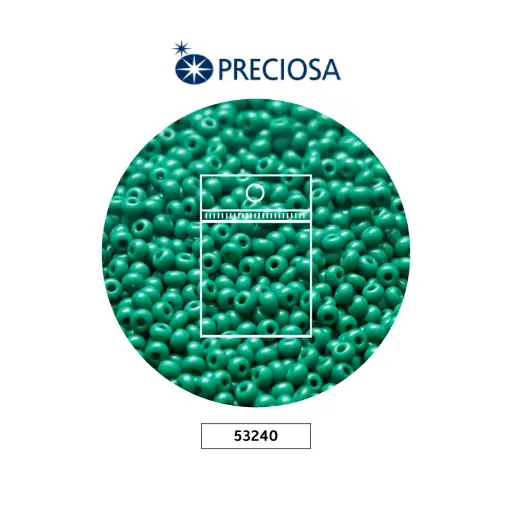 [00950] Mostacilla checa preciosa 10/0 2mm 53240 OP verde pino x 50g