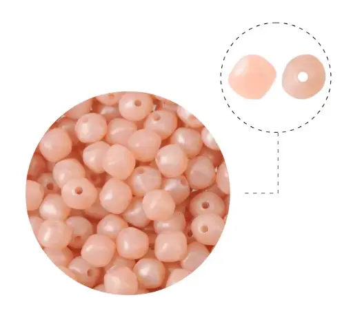 [08891] Piedra plastica rombo con efecto peach 8mm x 50g(Aprox 174und)