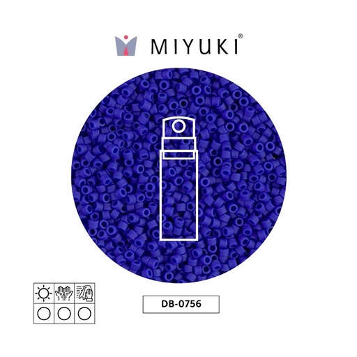 [01489] Miyuki delica 11/0 DB0756 mate opaco azul x 10g